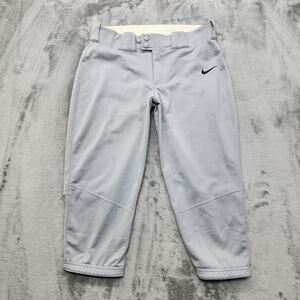 Nike Pants Womens M Gray Vapor Select 2 Softball 3/4 Length Fitted Athletic